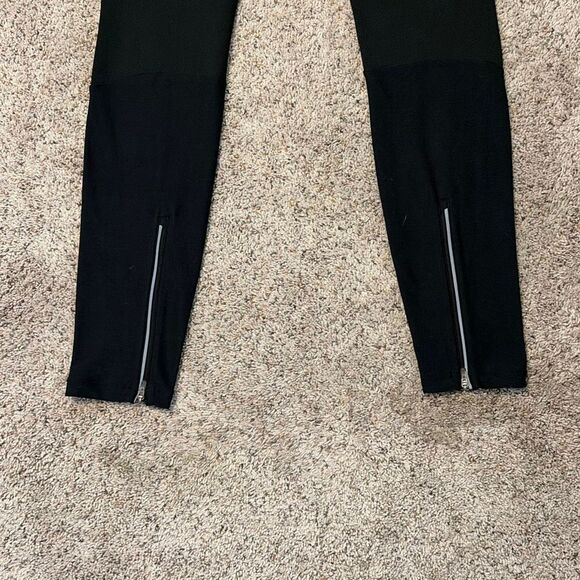 Nike Dri-fit Running Black Leggings Tights Ankle Zip Large - Picture 6 of 7
